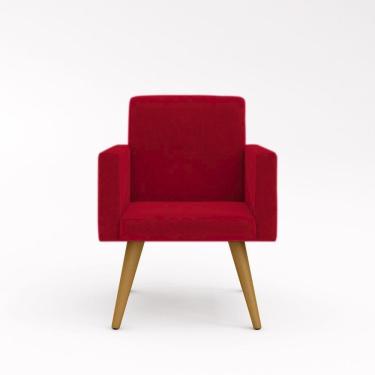Imagem de Cadeira Decorativa Para Quarto – Balaqui Decor Cor:vermelha