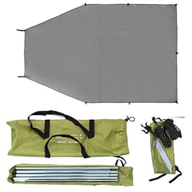 Imagem de Foern Lona de acampamento à prova d'água para carro, abrigo de sol, lona para acampamento, reboque de campista automotivo portátil para acampamento ao ar livre SUV Praia, cinza, 2 x 4 m