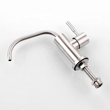 Imagem de Purificador de água de cozinha de aço inoxidável de manípulo único filtro de água potável direto torneira de osmose reversa filtro de água torneira de pia, prata