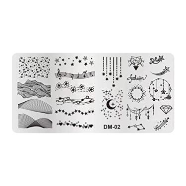 Imagem de Modelo De Carimbo De Unha Impressão De Unhas De Unhas De Estamplas De Unhas Flores Flores Butterfly Design Stamp Fool for Manicure Salon Home Diy Halloween Natal