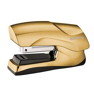 Imagem de Bostitch Office Grampeador de 40 folhas resistente, tamanho de grampeador pequeno, cabe na palma da sua mão; cromado dourado