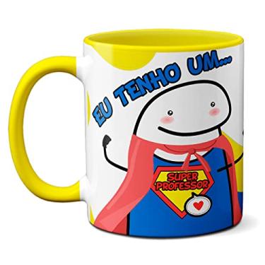 Imagem de Caneca Criativa Meme Flork Tenho Um Super Professor Presente (Amarela)
