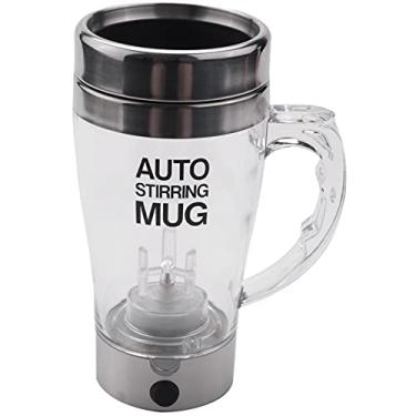 Imagem de Carhar Caneca de agitação automática elétrica preguiçosa automática café mistura de chá caneca de viagem copo térmico isolamento térmico