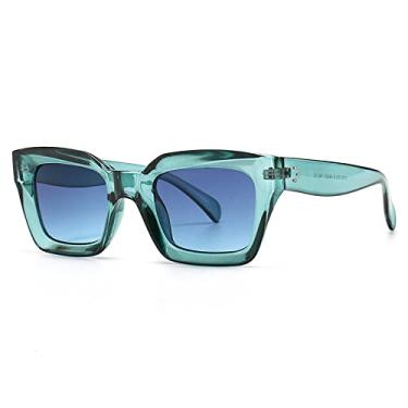 Imagem de Moda óculos de sol olho de gato feminino designer retro quadrado azul roxo óculos feminino unhas óculos de sol sombras uv400 homens, 3, china