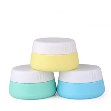 Imagem de Pacote com 3 recipientes de silicone para viagem da FantasyDay, frasco de creme para cosméticos com tampas seladas (10 ml) – sem BPA, ótimo para viagens, casa e ao ar livre, #1