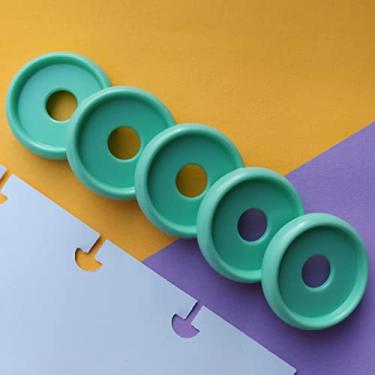 Imagem de Kit 12 Discos M 24mm de Caderno Infinito Sistema Inteligente Amor Infinito Cadernos - Círculo (Verde Água)