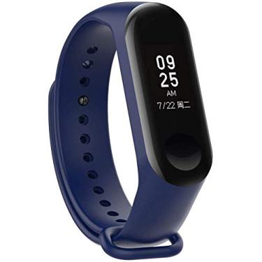 Imagem de Pulseira Colorida De Silicone Flex�vel Para Xiaomi Mi Band 5 Prote��o - Danet (Azul escuro)