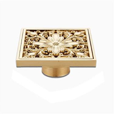 Imagem de Esgoto Quadrado Espesso Qualidade Cobre Esgoto Pisos Varanda Cozinha Banheiro Núcleo De Cobre Desodorante Drenagem Anti-Mosquito