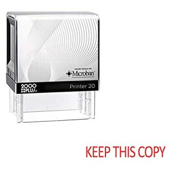 Imagem de Carimbo de borracha Keep This Copy Cosco Printer Office com tinta vermelha