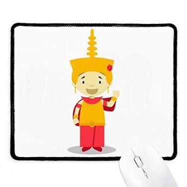 Imagem de Tapete de borracha para jogos Yellow Hat Camboja com borda costurada