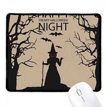 Imagem de Mousepad Night Ghost Fear Halloween Abóbora Tapete de borracha para jogos