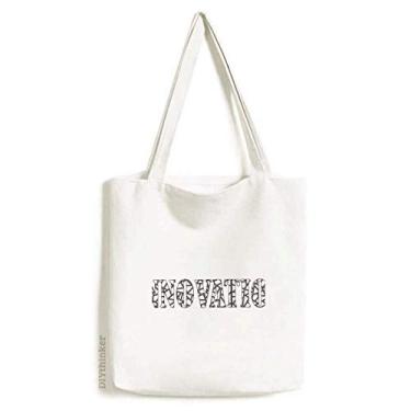 Imagem de Citação sobre inovação Art Deco Gift Fashion Tote Canvas Bag Shopping Satchel Casual Handbag