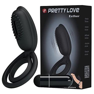 Imagem de ANEL PENIANO E ANEL PARA ESCROTO COM VIBRADOR ESTIMULADOR CLITORIS PRETTY LOVE ESTHER - SEXY SHOP DELIRIOSS