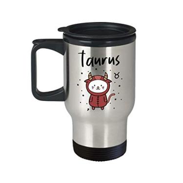 Imagem de Caneca de viagem Taurus – Caneca do zodíaco Taurus – Presentes de astrologia – Copo isolado 400 ml