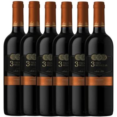 Imagem de Vinho chileno Santa Rita Três Medallas Carmenere 750ml | Combo 6 garrafas