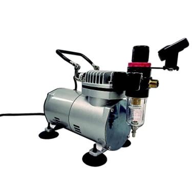 Imagem de Genérico Compressor Ar Direto Aerografia Bivolt ON11 Onetools - Com Manômetro, Filtro de Ar, Regulador Pressão e Mangueira Inclusos