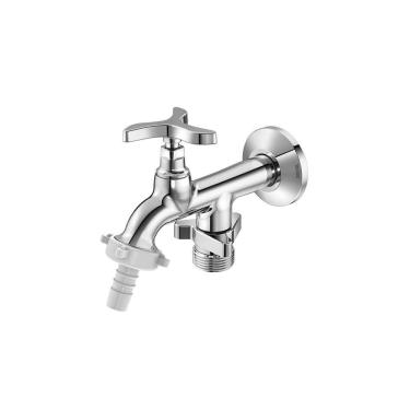 Imagem de Torneira Para Tanque E Máquina De Lavar Docol Nova Pertutti 904106 De Parede Cromada