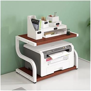 Imagem de Suporte Para Impressora Desktop Copy Rack Suporte Para Impressora Rack De Armazenamento Duplo Prateleiras De Arquivos Estante De Livros Prateleiras De Armazenamento Para Escritório Em Casa Armazen
