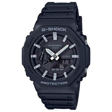Imagem de Relógio CASIO G-SHOCK unissex anadigi preto GA-2100-1ADR