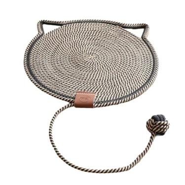 Imagem de Generic Protetor horizontal antiderrapante da mobília da esteira do risco do gato, esteira de dormir dos gatos com bola, almofada do risco do gato para o, preto