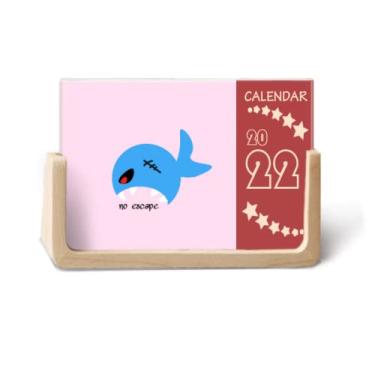 Imagem de Calendário de mesa Shark Predators Hunt Art Déco Fashion 2022 12 meses