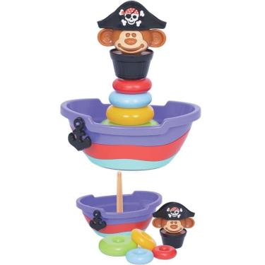 Imagem de Empilha Baby Pirata - Brinquedo Para Bebês Acima De 5 Meses