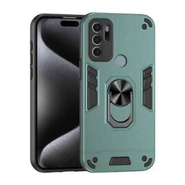 Imagem de Capa protetora para telefone Compatible with Motorola Moto G60S Phone Case with Kickstand & Shockproof Military Grade Drop Proof Protection Rugged Protective Cover PC Matte Textured Sturdy Bumper Case