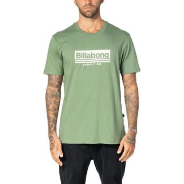 Imagem de Camiseta Billabong Walled Plus Size Wt23 Masculina Verde