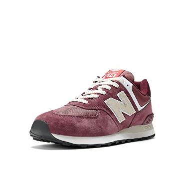 Imagem de New Balance Tênis unissex adulto 574 V2 Heritage Brights, Castanho/cinza, 11 Wide Women/9.5 Men