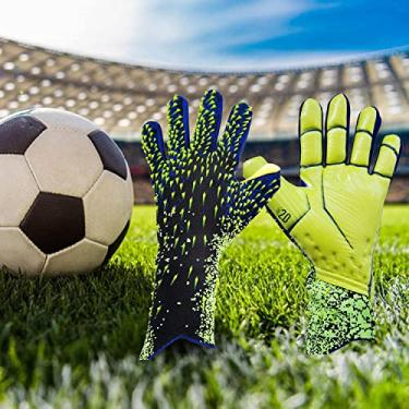 Imagem de Luvas de goleiro de futebol, luvas de goleiro profissional, luvas de goleiro de futebol, com proteção de dedos e proteção dupla de pulso, para jovens e adultos, tamanho 6/7/8/9/10