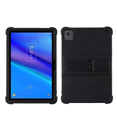 Imagem de QYiiD Capa para TCL Tab 10s 10,1" FHD modelo 9081X/TCL Tab 10 5G TCL-9183W 2022, capa protetora de silicone leve para crianças compatível com choque macio para TCL TAB 10s 9080G 2021, preta