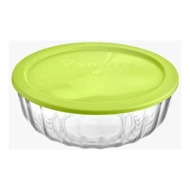 Imagem de Saladeira De Vidro Vitazza 900ml Com Tampa Plástica