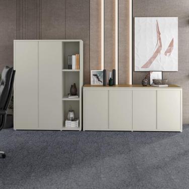 Imagem de Conjunto de Escritório 2 Peças Armário Livreiro e Balcão Oslo