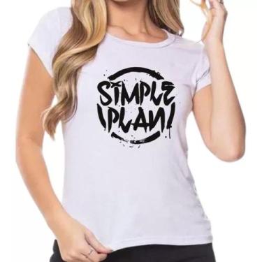 Imagem de Camiseta Baby Look Feminina Simple Plan Banda De Rock - Jmv Estampas