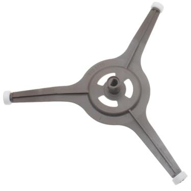 Imagem de FDXGYH Anel giratório para forno de micro-ondas de braço triplo, suporte de bandeja de vidro para prato de vidro para forno de micro-ondas de 27 cm, placa giratória plana de vidro