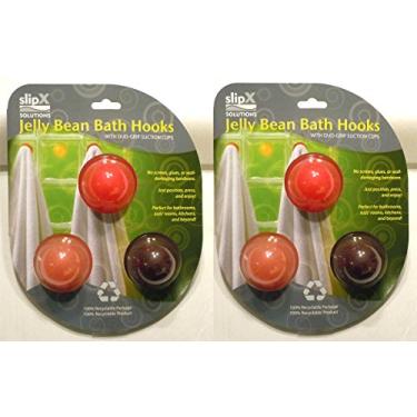 Imagem de Ganchos de banho Jelly Bean com alça de ventosa (pacote com 2) - Rosas