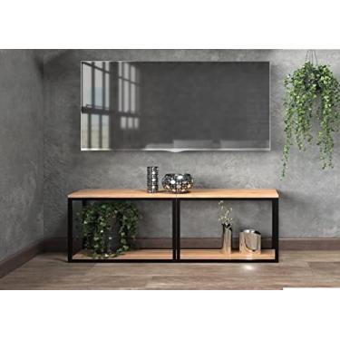 Imagem de Rack TV Estilo Industrial Alto Padrão Para Sala Quartos Escritórios (100cm)