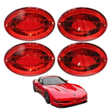 Imagem de Lâmpada de parada de luzes traseiras LED vermelhas para Corvette C5 1997-2004