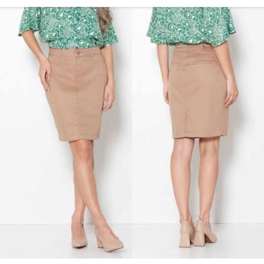 Imagem de Saia sarja lápis com abertura atrás Pitt