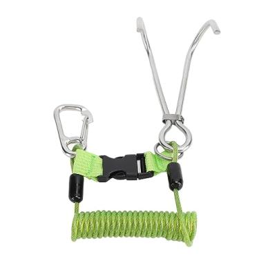 Imagem de Gancho Duplo de Aço Inoxidável, Fivela de Liberação Rápida, Amplamente Aplicável para Atividades Subaquáticas, Clipes de Gancho de Mergulho para Câmeras, Ponteiros, Lanternas