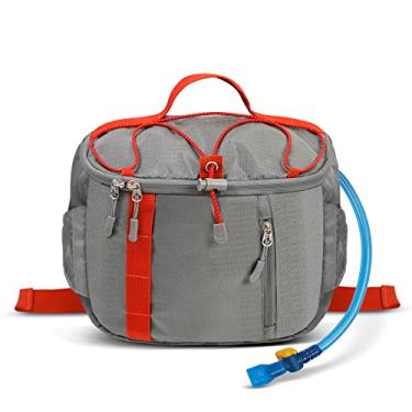 Imagem de Zavothy Pochete de hidratação para corrida, quadril, com bexiga de água de 1,5 L, para ciclismo, caminhada, hidratação, cinza