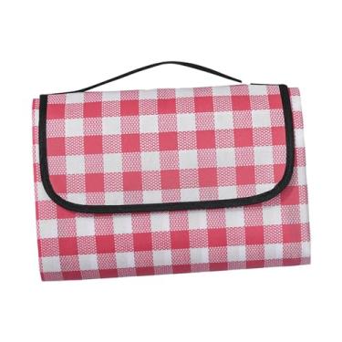 Imagem de Generic Cobertor de resistente à água com alça dobrável portátil cobertor de acampamento esteira de praia para o verão mochila churrasco, ROSA