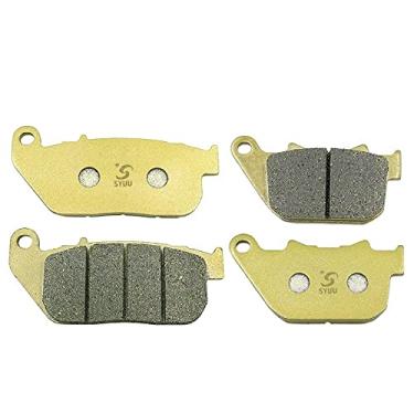Imagem de S SYUU Pastilhas de freio dianteiras e traseiras de motocicleta compatíveis com Harley Davidson XL 883 1200 Sportster 2004-2013 FA381F FA387R