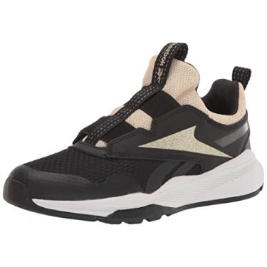 Imagem de Reebok Tênis de corrida unissex infantil Xt Sprinter sem cadarço, Preto/dourado metálico, 4 Little Kid