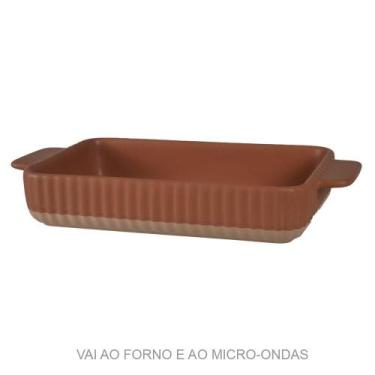 Imagem de Travessa Cerâmica Terracota 27X14cm - Florarte