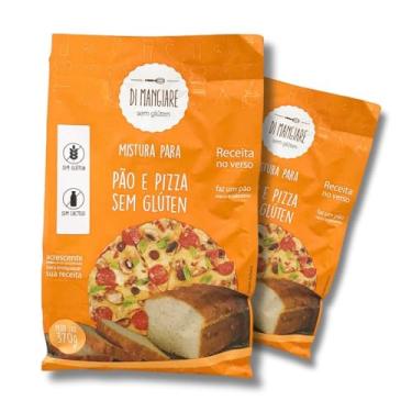Imagem de 2 un. Mistura para Pão e Pizza Di Mangiare 370g Sem Glúten, Sem Leite e Sem Ovo