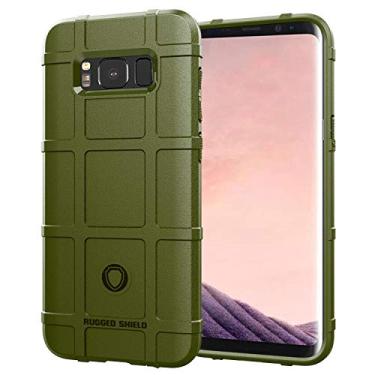 Imagem de Capa para Samsung Galaxy S8 Plus, proteção robusta, material TPU de fibra de carbono, macia, antiderrapante, antiimpressões digitais, capa totalmente protetora para Samsung Galaxy S8 Plus