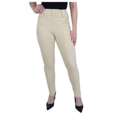 Imagem de Calça Feminina Autenticada Skinny Montaria Bege - 7103-Feminino