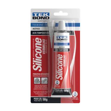 Imagem de Silicone Alta Temperatura  50 Gr Vermelho Tek Bond, 2 unidades