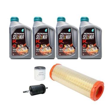 Imagem de Kit Troca De Óleo Fiat Doblo 1.8 8v Flex Motor Gm - Selenia K 15w40 - 